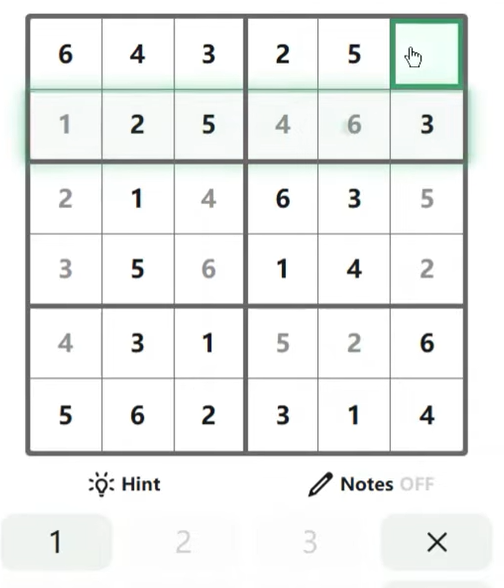 LinkedIn Mini Sudoku #121 Answer Solution