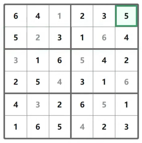 LinkedIn Mini Sudoku #123 Answer Solution