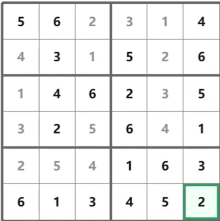 LinkedIn Mini Sudoku #134 Answer Solution