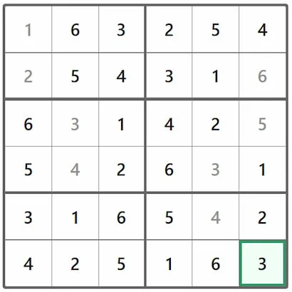 LinkedIn Mini Sudoku #96 Answer Solution